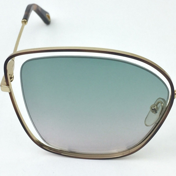 Chloe Gold Frame Sunglasses with Gradient Lenses - Picture 11 of 14